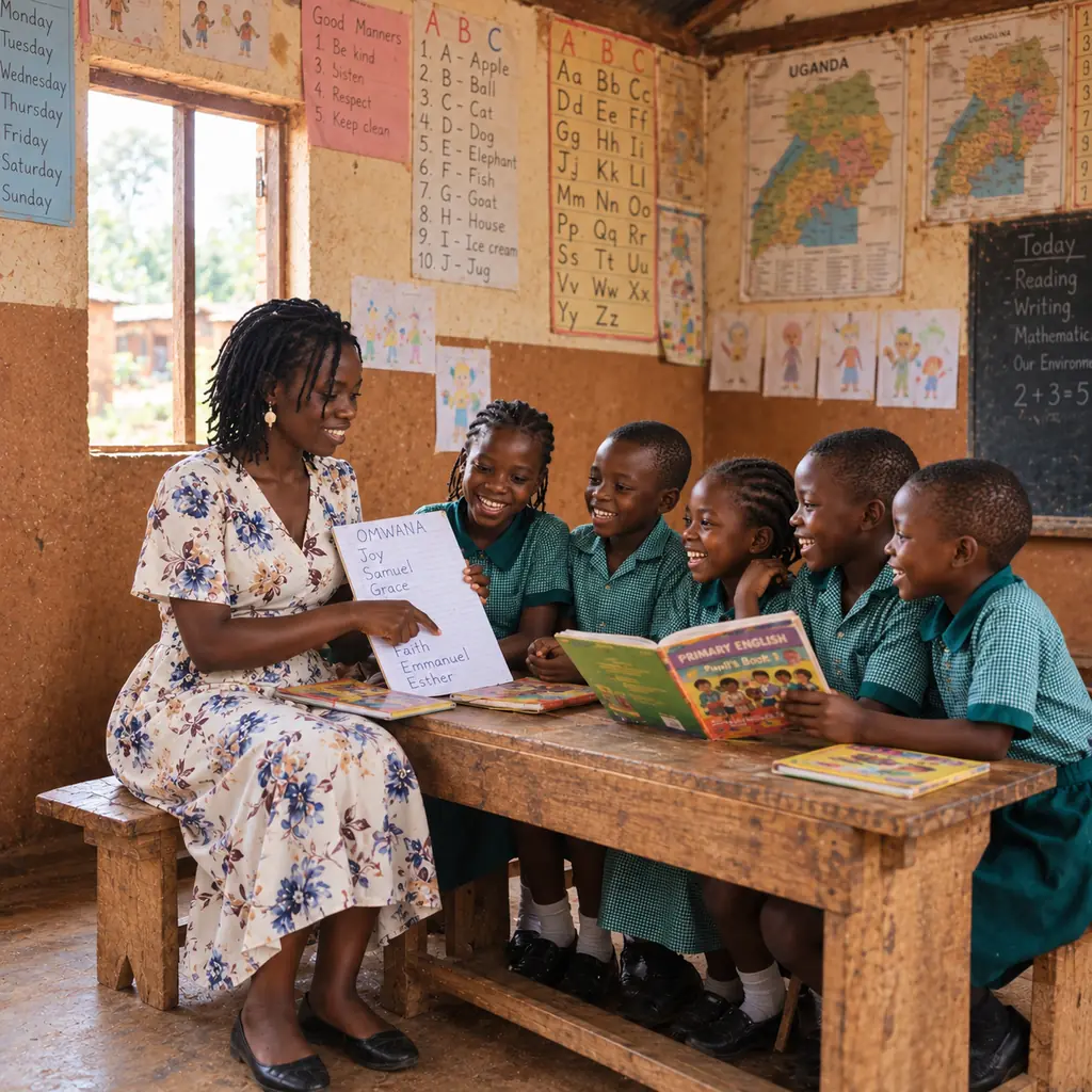 A teacher and children learning together in a classroom